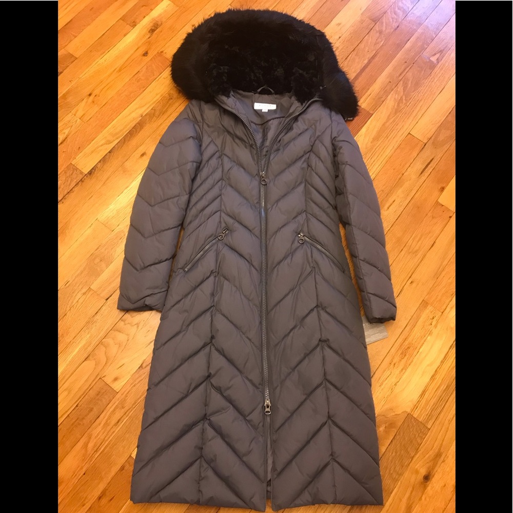 Laundry Shelli Segal Fur-Trim Down Hood Puffer,NWT - Picture 2 of 8